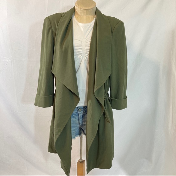 Anne Klein open long cardigan olive NWT - Picture 2 of 8